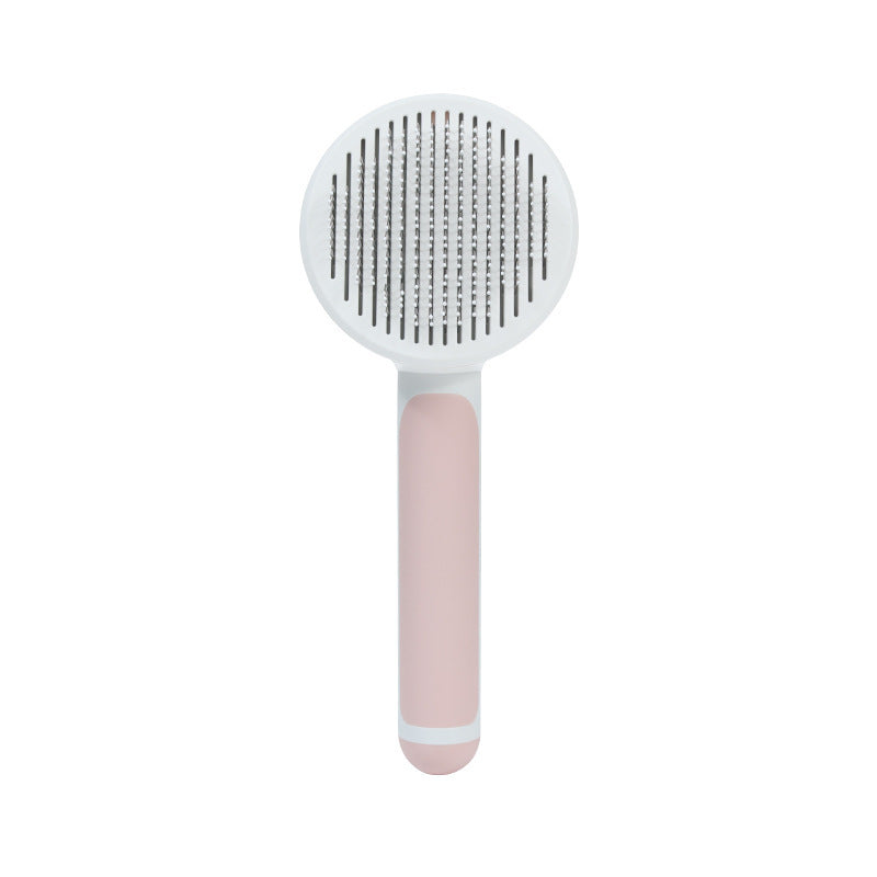 Round Handle Pet Comb with Sticky Bead Massage